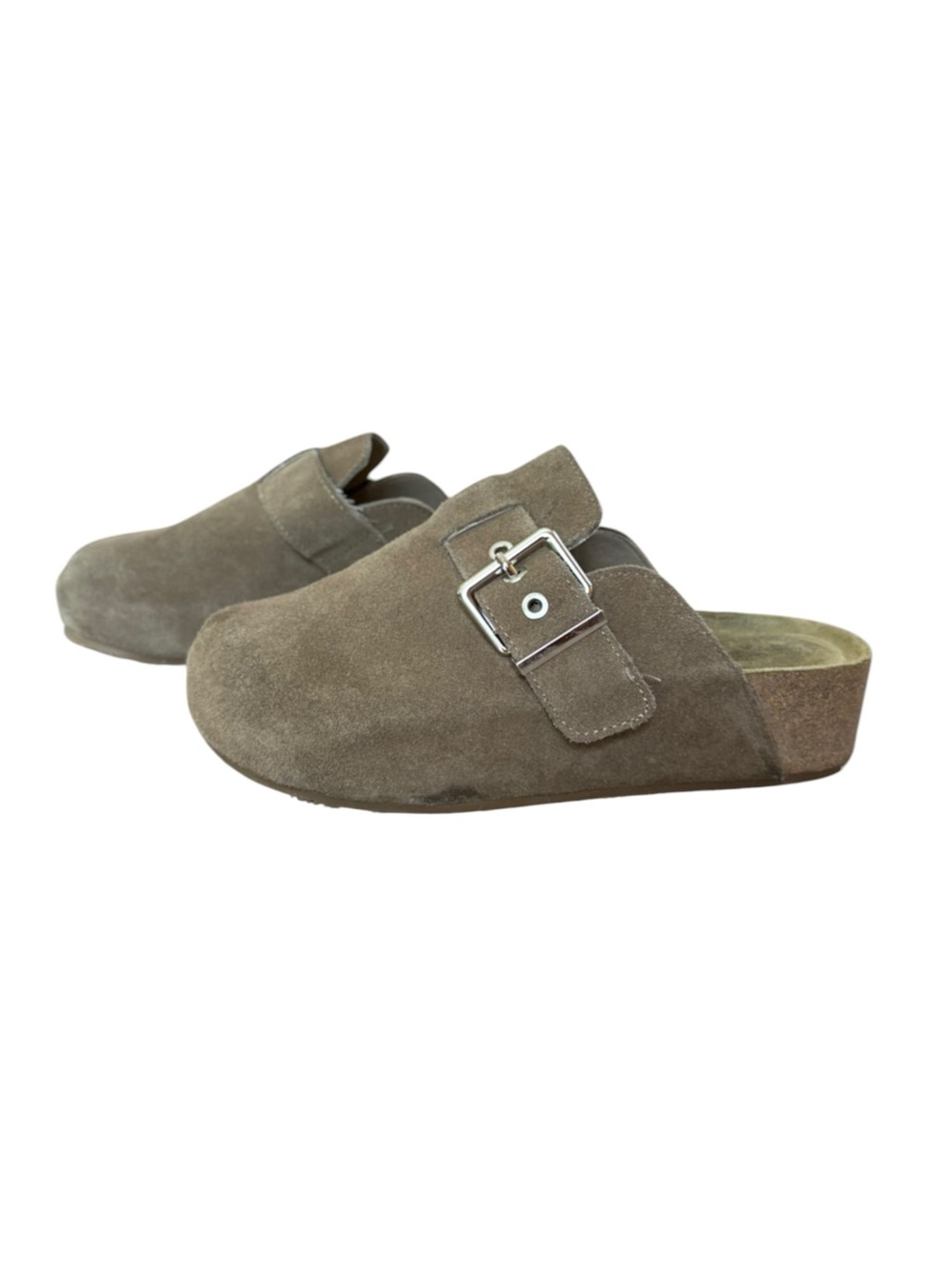 Project Cloud Leather Clogs Memory Foam Slip On Taupe Womens Size 7